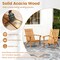 Costway Patio Acacia Wood Adirondack Chair Lounge Armchair sturdy Outdoor Garden Yard